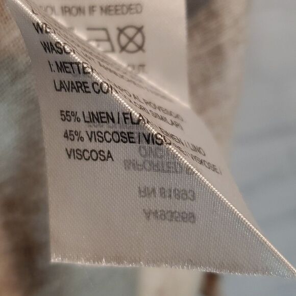 Joan Rivers linen blend boyfriend shibori shirt size XS - Picture 6 of 10